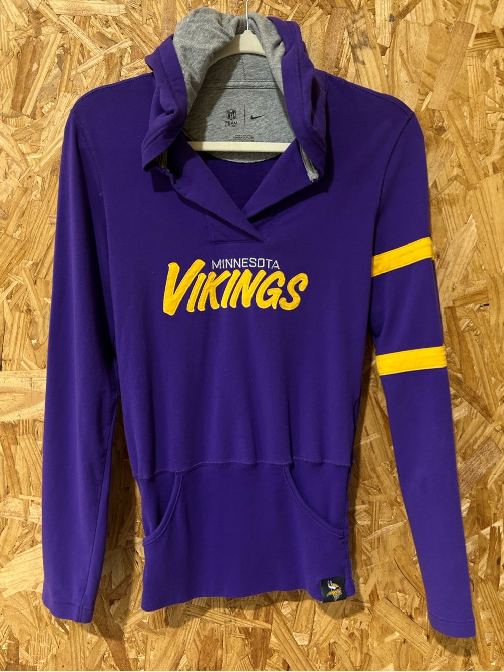 Nike Minnesota Vikings Lightweight Pullover Hoodie Purple/Gold, Small